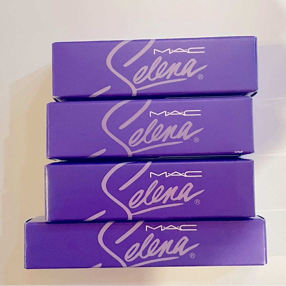 BNIB Unopened Selena Quintanilla Original MAC 4 Piece lipstick & lip glass.